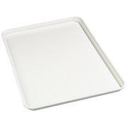 Carlisle 1318FMT301 17 3/4'' W x 12 3/4'' D x 1'' H Rectangular White Fiberglass Market Tray