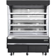 Everest Refrigeration EOMV-72-B-28-T 73.25" Black Vertical Open Display Merchandiser - 230V