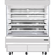 Everest Refrigeration EOMV-72-W-35-T 73.25" White Vertical Open Display Merchandiser - 230V