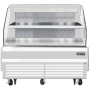 Everest Refrigeration EOMH-72-W-35-T Stainless Steel Interior White Exterior Horizontal Open Display Merchandiser - 115V