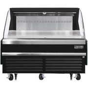 Everest Refrigeration EOMH-60-B-35-S 9.3 Cu. Ft. Black Horizontal Open Display Merchandiser