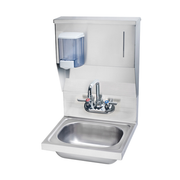 Krowne HS-56 4" Double Bend Spout 8" Center Deck Mount Faucet With Wrist Blades And 14"W X 16" Hand Sink Wall Mounted