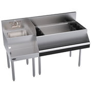 Krowne KR24-W54R-10 54" x 24" With Blender Station Royal Series Underbar Ice Bin/Cocktail Station