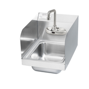 Krowne HS-65 9"W X 11"D X 5" Deep Bowl 4" Electronic Faucet 4-1/2" And Double Bend Spout and 7-3/4" Side Splashes Hand Sink Wall Mounted