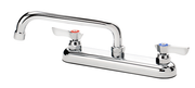 Krowne 13-806L 8" Centers 6" Swing Spout Deck Mount Silver Series Faucet