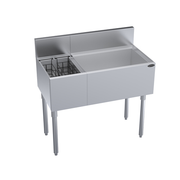 Krowne KR19-M36R  36"W x 19"D Stainless Steel Royal Series Underbar Combination Ice Bin