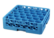 Carlisle RW3014 30 Rounded Compartment Polypropylene Blue OptiClean NeWave Dishwasher Glass Rack