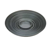 American Metalcraft HCDEP6 6" Top ID x 5.25" Bottom ID x 1" Deep Solid Aluminum With Hard Coat Tapered and Nesting Pizza Pan