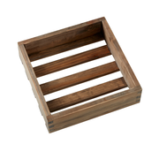 American Metalcraft WCVS 9 0.5" x 9 0.5" x 2 0.5" Wood Vidacasa Crate