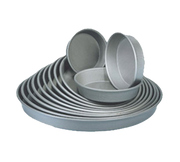 American Metalcraft HC9005 5" Top ID x 4 0.38" Bottom ID x 1.13" Deep Solid Aluminum With Hard Coat Tapered and Nesting Pizza Pan