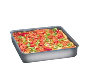 American Metalcraft HCSQ810 8" x 8" x 1" Seamless Corners And Beads Hard Coat Aluminum Square Pizza Pan