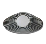 American Metalcraft HC2008 8" W x 0.5" H Hard Coat Aluminum Tapered and Nesting Pizza Pan
