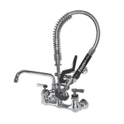 Component Hardware KL53-MINI-AF6 1.6 GPM Low Flow Spray Valve 8" Adjustable Centers Wall Mount Mini Pre-Rinse Assembly with 16" Add-On Faucet