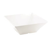 TableCraft Products MB166 13 1/4 Qt. 15 3/4" W x15 3/4" D x 6" H White Square Melamine Frostone Collection Bowl