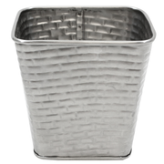 TableCraft Products GTSS4 20 Oz. 4" W x 4" D x 3 1/2" H Square Stainless Steel Brickhouse Collection Fry Cup