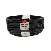 TableCraft Products C1074BK 9-1/4" W x 6" D x 1-3/4" H Black Plastic Cash & Carry Classic Baskets