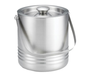 TableCraft Products RIB76 58 Oz. Double Wall Insulation Stainless Steel Room Service Ice Bucket