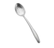 TableCraft Products 5334 13 3/4" Slotted Stainless Steel Dalton Collection Buffet Spoon