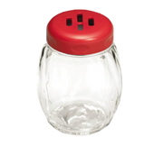 TableCraft Products P260SLRE 6 Oz. Red Slotted Plastic Top Swirl Shaker