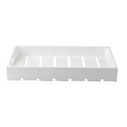 TableCraft Products CRATE13W 12.75" W x 7" D x 2.75" H White Third Size Rectangular Gastronorm Crate