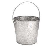 TableCraft Products GT87 1.25 Gal. 8" Dia. x 7" H Round Galvanized Steel Galvanized Collection Pail