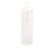 TableCraft Products 112C-1 12 oz Clear Natural Cone Tip Natural Top Squeeze Bottle