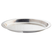 TableCraft Products 10547 9 1/8" x 1" Round Stainless Steel Pie Pan