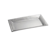 TableCraft Products R2212 22" W x 12" D x 1 1/2" H Rectangular 18/8 Stainless Steel Rice Pattern Remington Collection Tray