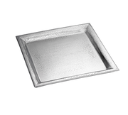 TableCraft Products R1616 16" W x 16" D Square 18/8 Stainless Steel Rice Pattern Remington Collection Tray