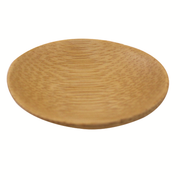 TableCraft Products BAMDRBAM2 2 1/2" Dia. Round Bamboo Cash & Carry Disposable Plate