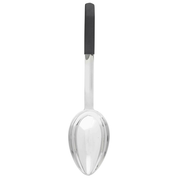 TableCraft Products AM5363BK 8 Oz. Solid Stainless Steel Antimicrobial Spoon With 14 1/2" L Black Vinyl Coated Handle