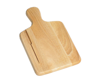 TableCraft Products 79K 13 1/2" W x 7 1/2" D x 3/4" H Natural Finish Wood Bread Board With Knife Slot