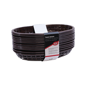 TableCraft Products C1074BR 9-1/4" W x 6" D x 1-3/4" H Brown Plastic Cash & Carry Classic Baskets