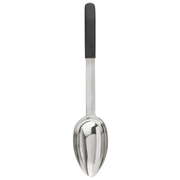 TableCraft Products AM5343BK 4 Oz. Solid Stainless Steel Antimicrobial Spoon With 13 3/4" L Black Vinyl Coated Handle