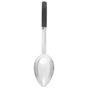 TableCraft Products AM5353BK 6 Oz. Solid Stainless Steel Antimicrobial Spoon With 14" L Black Vinyl Coated Handle