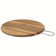 TableCraft Products ACAMR14 14" Dia. x 1/2" Round Wood Cash & Carry Acacia Display Board With 4" Metal Handle