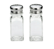 TableCraft Products 154S&P-1 2 Oz. 1 1/2" X 4"H Square Clear Glass Salt/Pepper Shaker