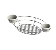 TableCraft Products H711372 13" W x 7" D x 2" H Oval Chrome Plated Meranda Serving Basket