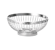 TableCraft Products 6175 10" W x 3 3/4" H Round Stainless Steel Cash & Carry Regent Basket