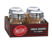 TableCraft Products C260-4 6 Oz. Glass Cash & Carry Cheese Shakers