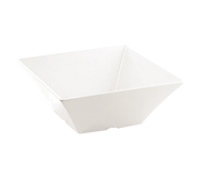 TableCraft Products MB125 6 4/5 Qt. 12 1/4" W x 12 1/4" D x 5" H White Square Melamine Frostone Collection Bowl