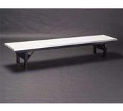 Maywood DFORIG1596RISER 96" Long 15" Wide 12" High Metal Glides Caps Std Channel Aluminum Edge Single-Deck Rectangular Top Original Table Riser