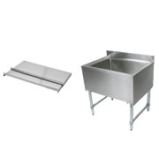 John Boos EUBIB-12-3621 31"W x 18" Stainless Steel Underbar Ice Bin/Cocktail Unit