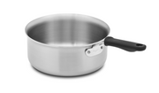 Vollrath 702115 1.5 Qt. 10 Gauge 3004 Aluminum Core TriVent Silicone Insulated Handle Tribute 3-P ly Sauce Pan