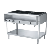 Vollrath 38002 32" W x 32" D x 34" H 2 Wells Stainless Steel ServeWell Hot Food Table - 120V