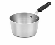 Vollrath 6821275 2.75 Qt. 11 Gauge Aluminum Alloy TriVent Silicone Handle with EverTite Riveting W ear-Ever Tapered Sauce Pan