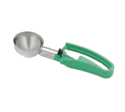 Vollrath 47393 2.8 Oz. Green Stainless Steel Scoop & Shaft #12 Disher