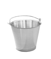 Vollrath 58130 12.5 Qt. Stainless Tapered Pail With Handle