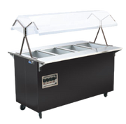 Vollrath 38710 60" W x 28 5/8" D x 57 5/16" H Enclosed Base 4 Well 2-Series Affordable Portable Hot Food Station