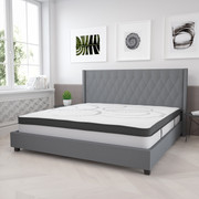 Flash Furniture CL-E230P-R-K-GG 75.5" W x 12" H x 81" D White Foam Capri Comfortable Sleep 12 Inch King Mattress